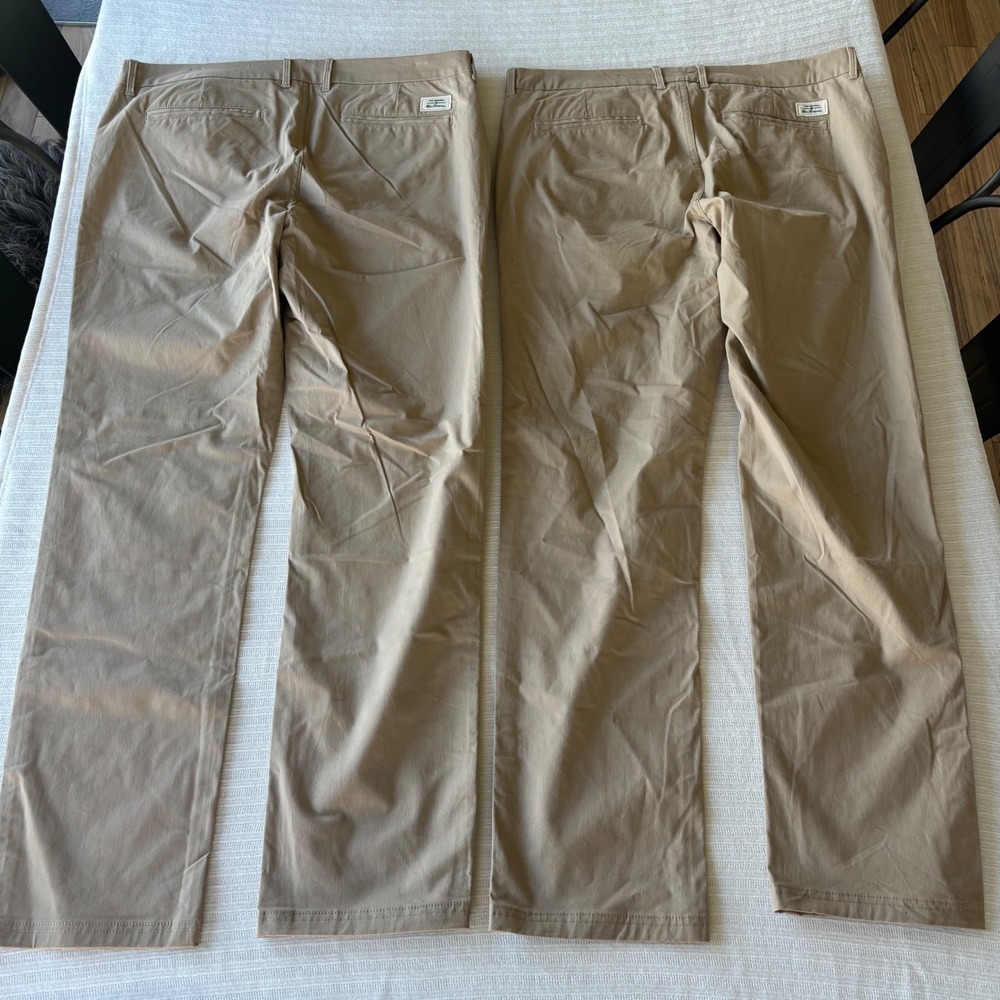 Lot of 2 Ben Sherman Mens 36x34 Straight Fit Stretch Chino Pants Khaki Tan - Picture 3 of 10